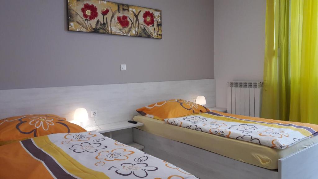 Postel nebo postele na pokoji v ubytování Apartma & RAfting