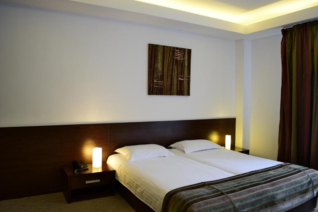 Postel nebo postele na pokoji v ubytování Hotel Smart