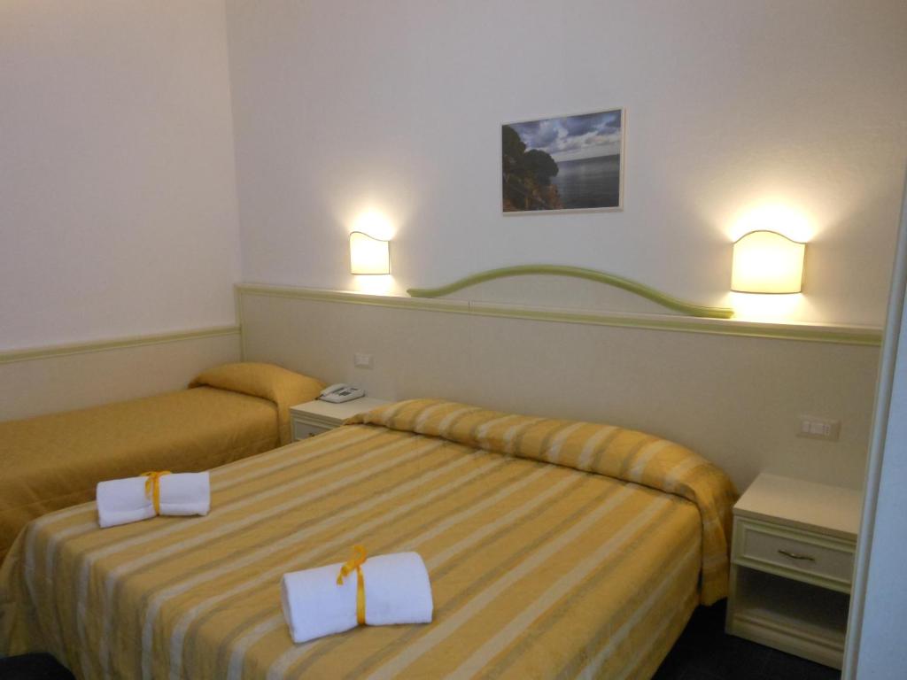 Postel nebo postele na pokoji v ubytování Hotel Due Torri