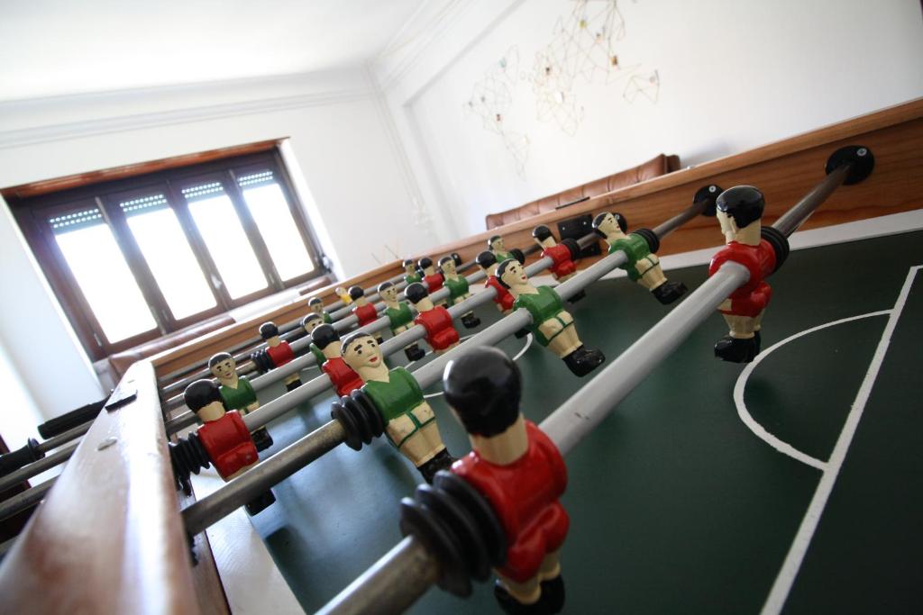 a group of toy people in a gym with weights at Central Terrace in Lisbon for Groups in Lisbon