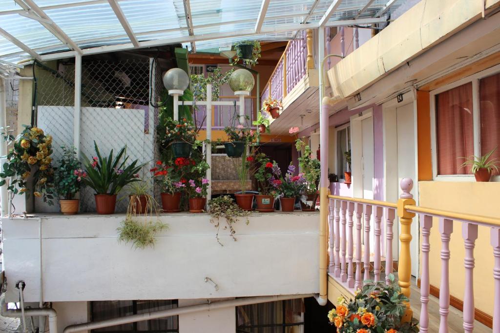 Balkón nebo terasa v ubytování Hostal Yumbo Imperial