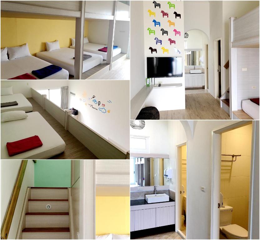 Postel nebo postele na pokoji v ubytování Moumoon B&B