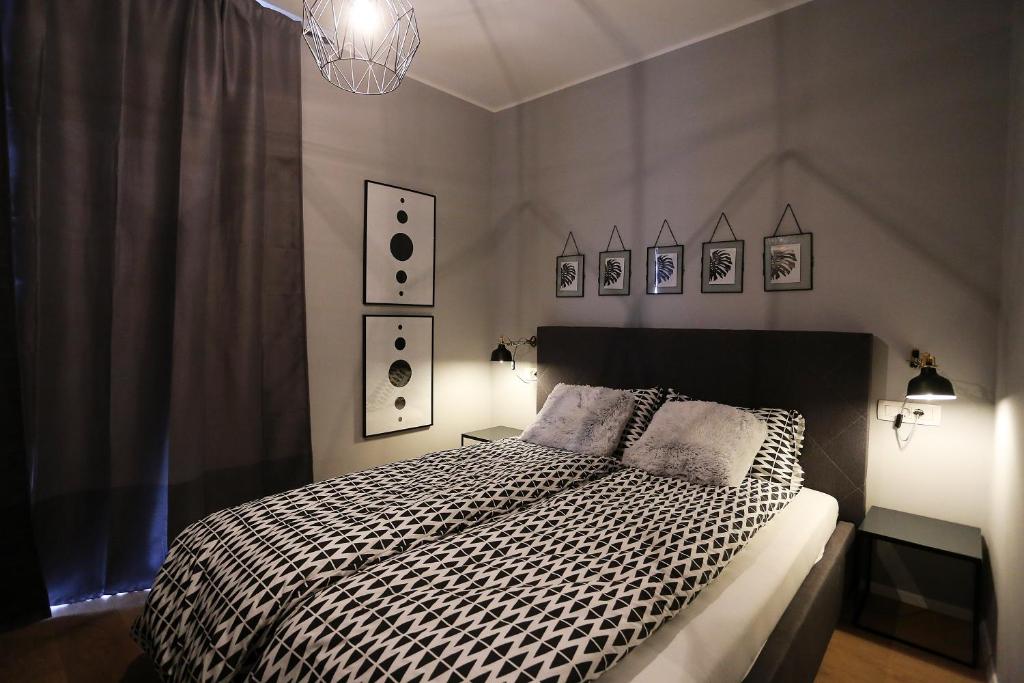 Postel nebo postele na pokoji v ubytování Prestige design rooms