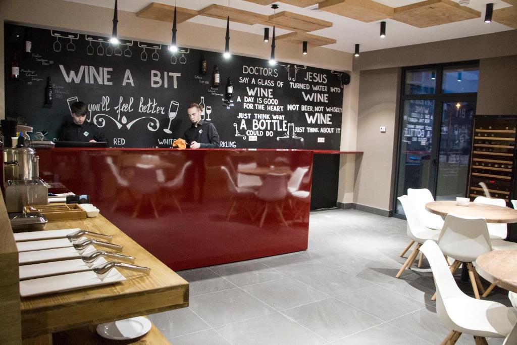 Nápoje v ubytování Wine Hotel Chisinau