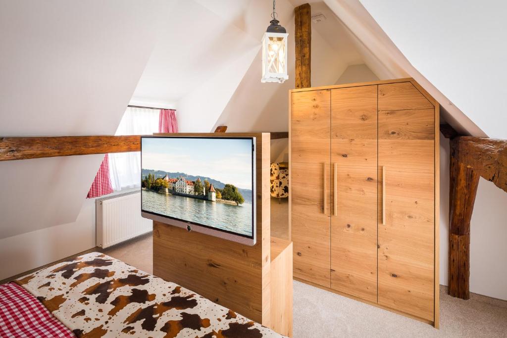 Postel nebo postele na pokoji v ubytování Hotel Alte Schule