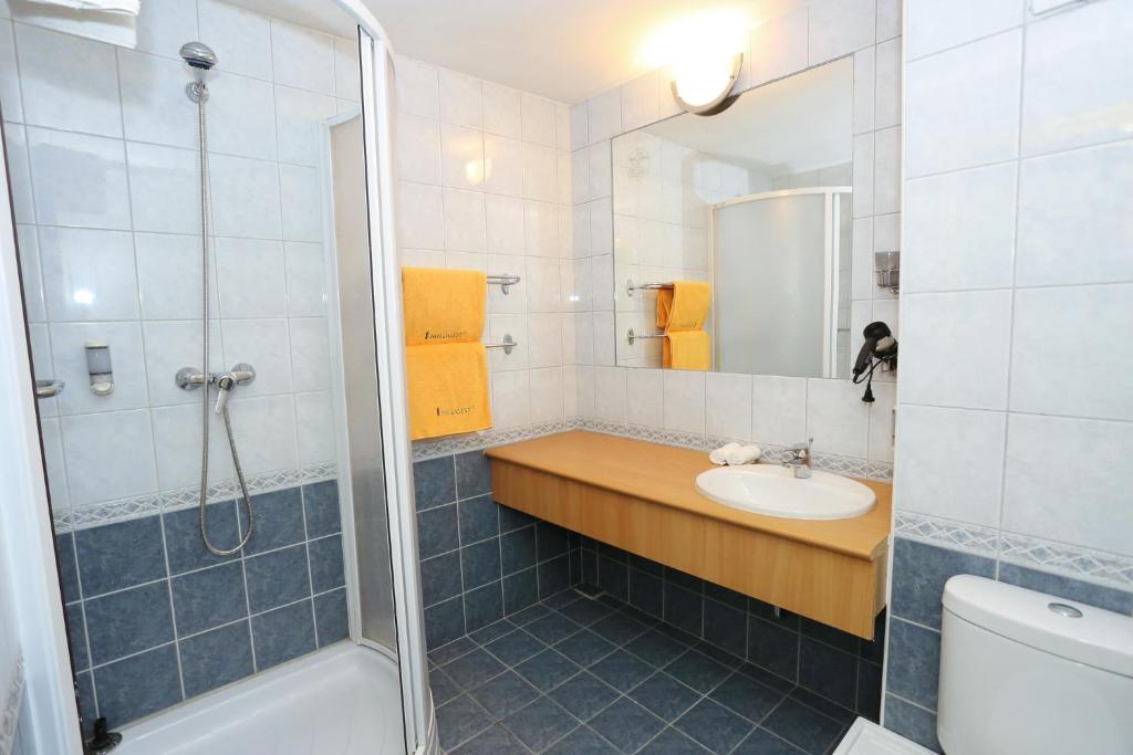 Koupelna v ubytování Mezzo Budapest