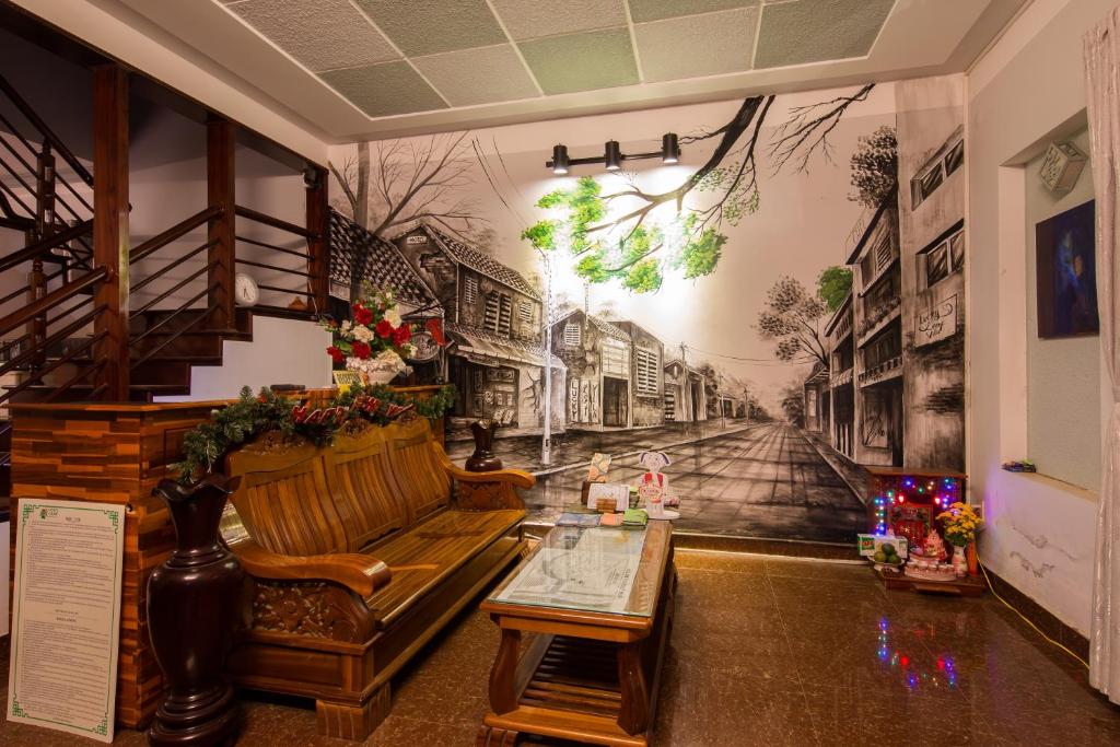 Posezení v ubytování Lucky Leaf Hoian Villa
