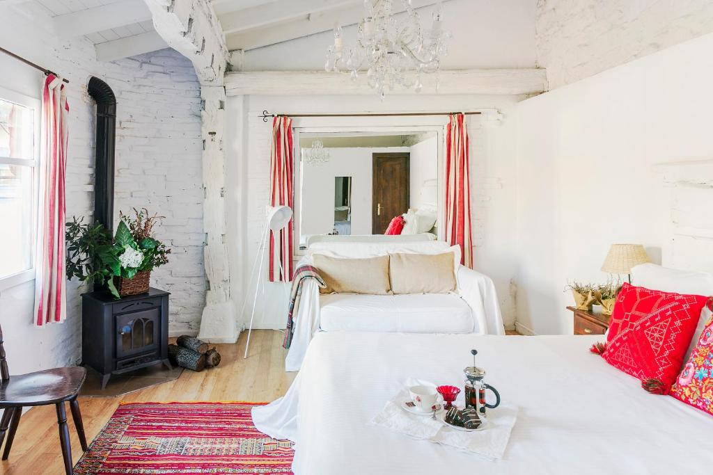 Cama o camas de una habitación en Posada Santa Ana