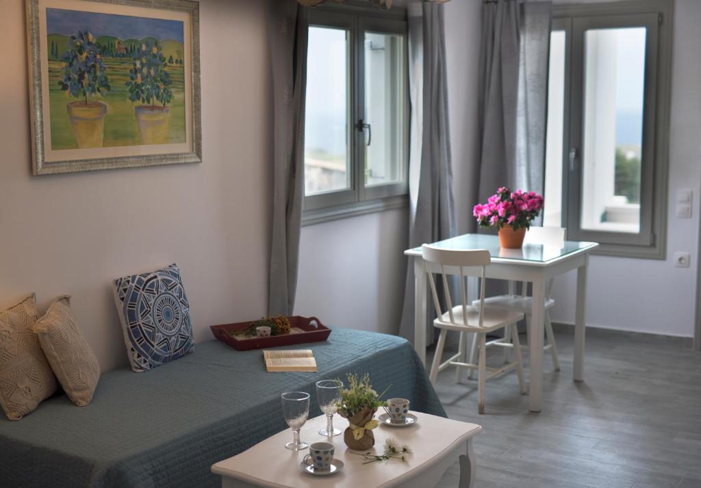Posezení v ubytování Rose Suites