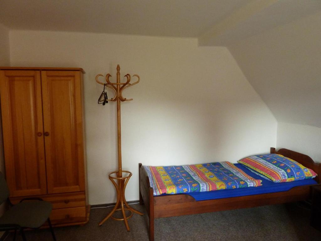 Postel nebo postele na pokoji v ubytování Ubytování Mlýn