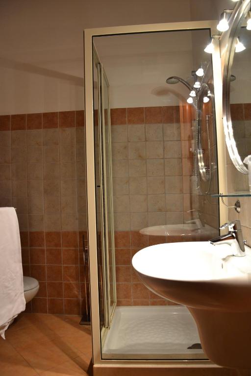 Koupelna v ubytování B&B La Dimora