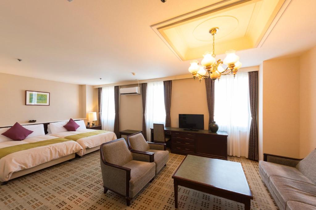 Posezení v ubytování Sky Hotel Uozu