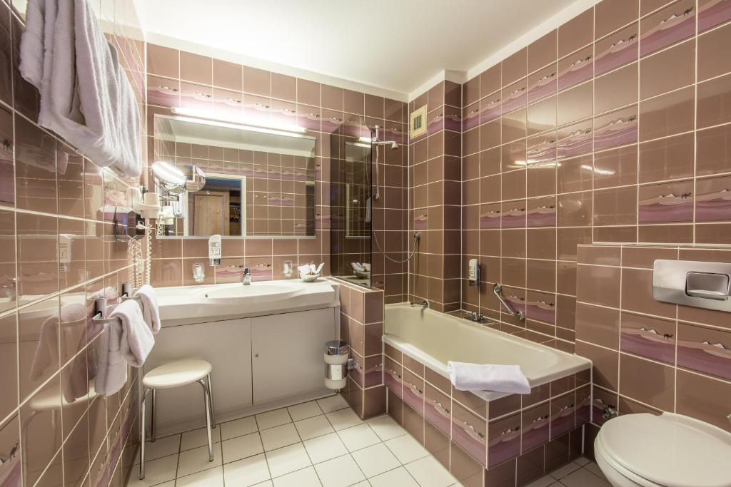 Koupelna v ubytování Hotel Reiterhof