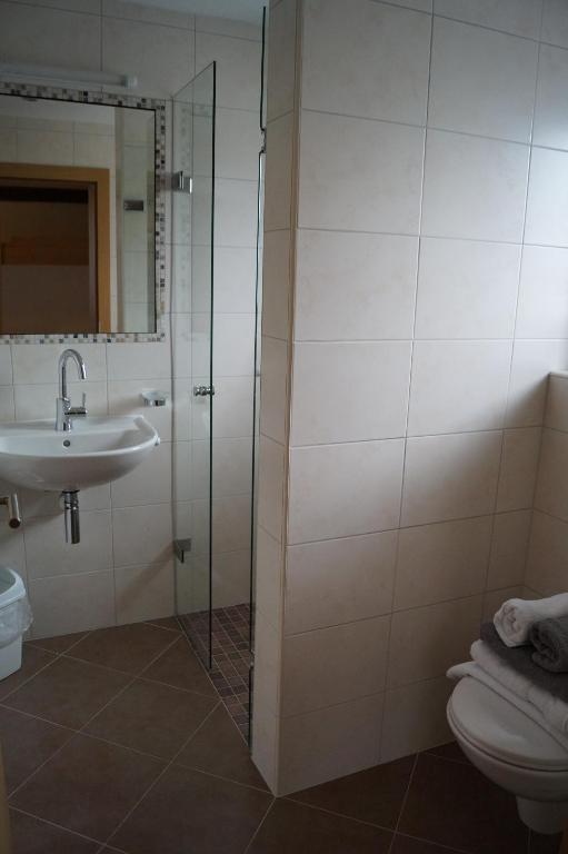 Kúpeľňa v ubytovaní Appartement Gästehaus Aloisia