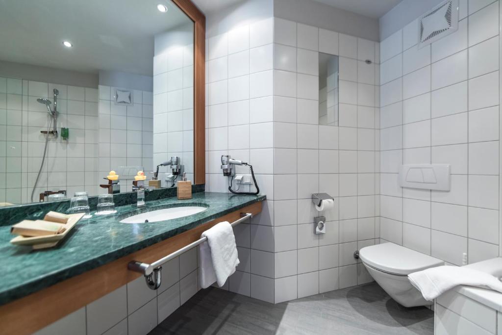 Koupelna v ubytování Hotel Goritschnigg