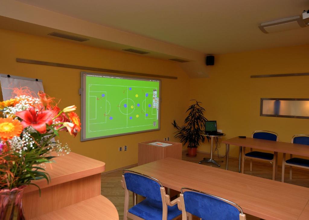 TV a/nebo společenská místnost v ubytování Hotel Břízky