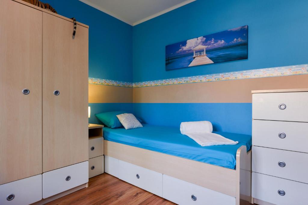 Posteľ alebo postele v izbe v ubytovaní Villa Šima- luxury apartment with private pool