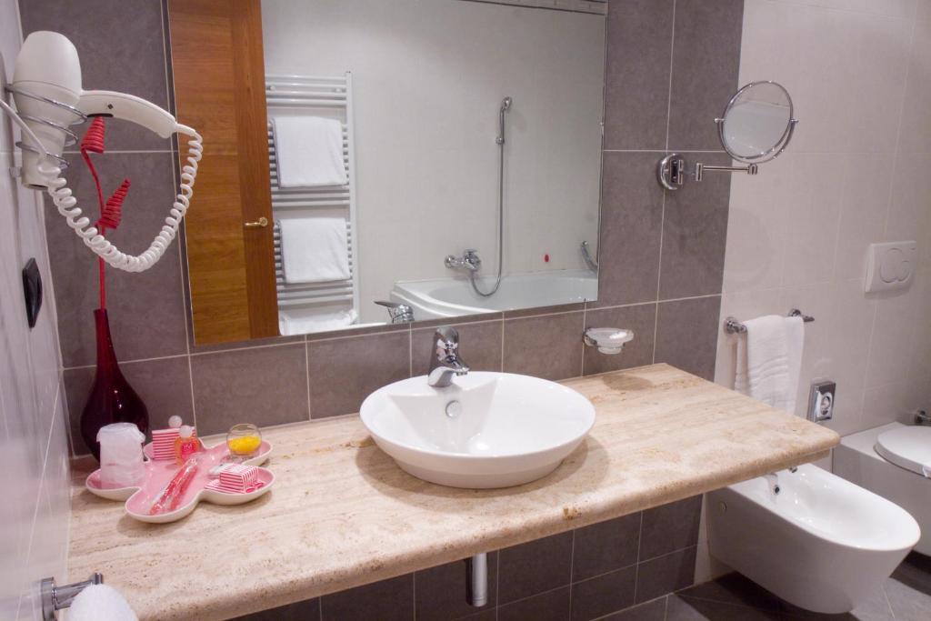 Koupelna v ubytování HM MotelHotel