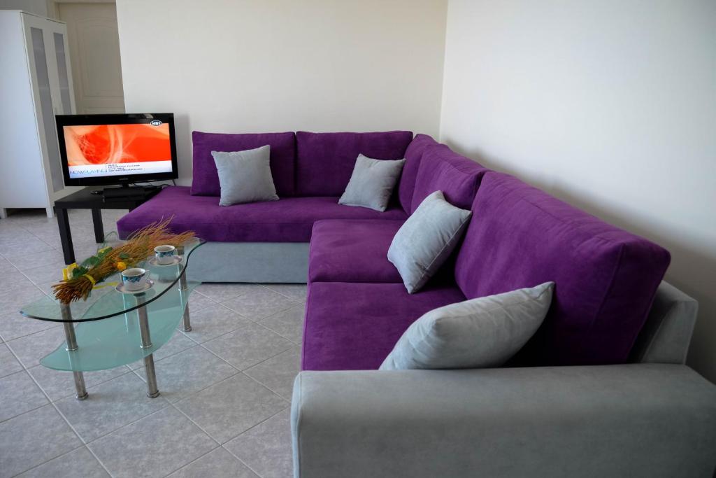TV a/nebo společenská místnost v ubytování Aias Summer House