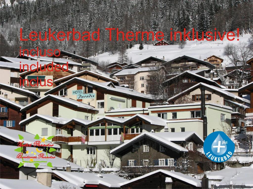 Hotel Paradis-Leukerbad-Therme a l'hivern