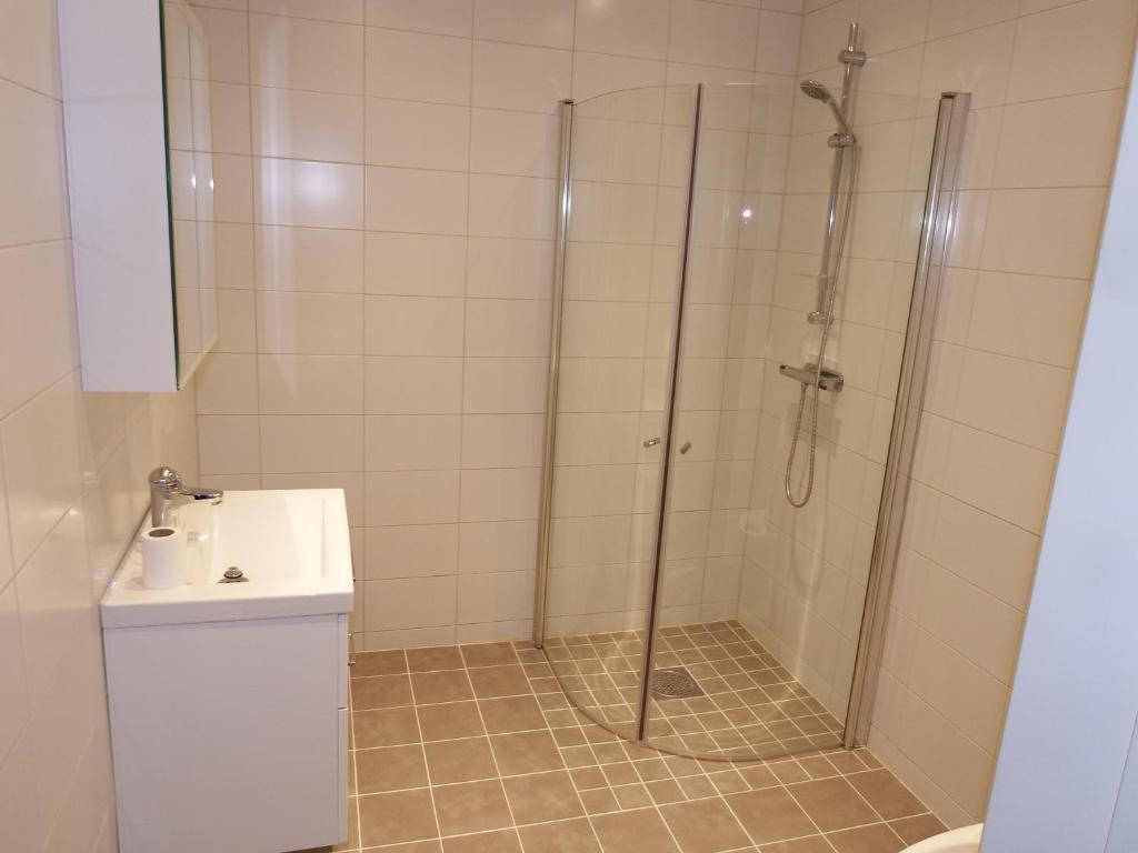 Koupelna v ubytování Sjöhuset