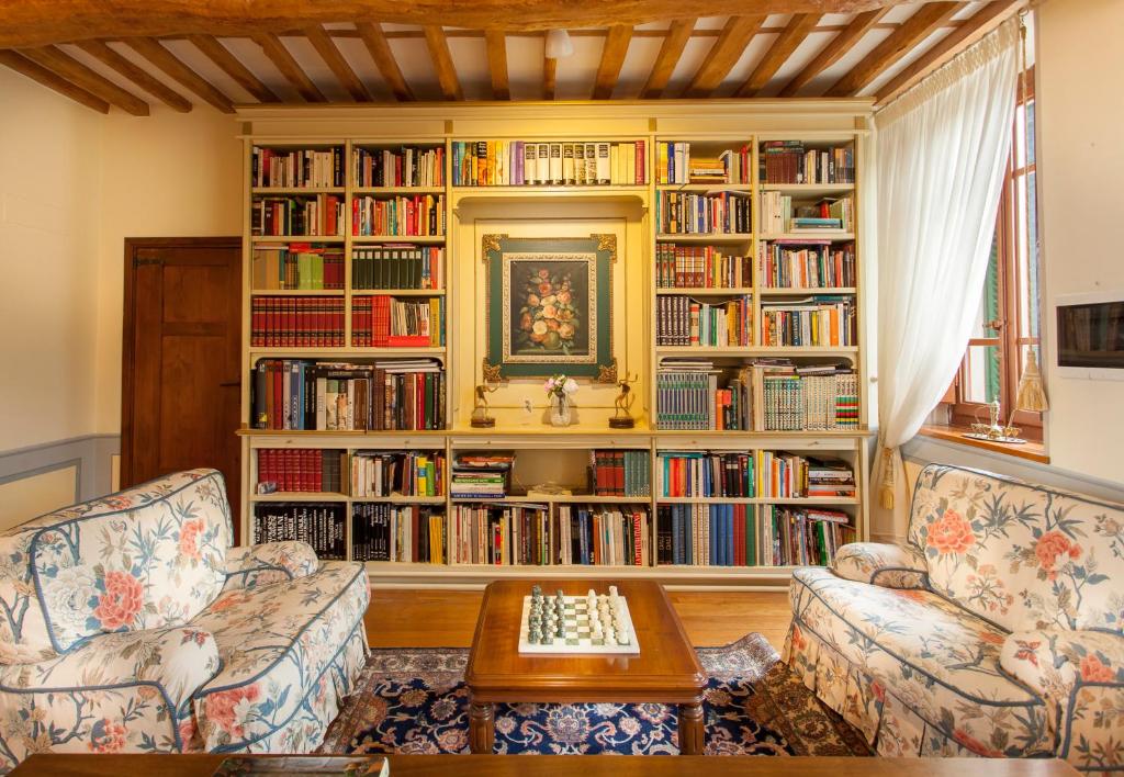 Knihovna v bed and breakfast