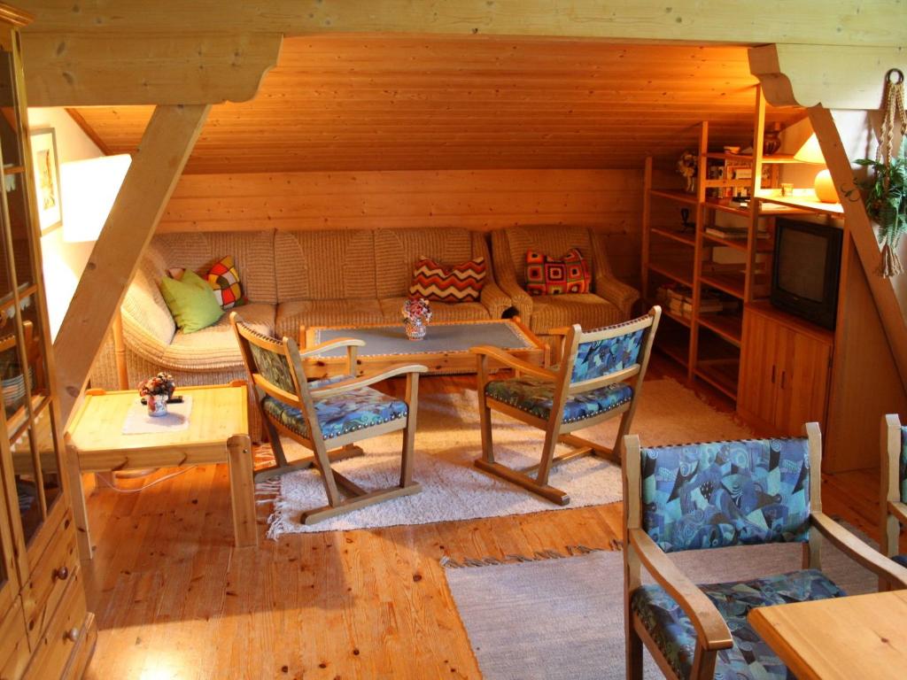 Posedenie v ubytovaní Apartment with balcony and sauna