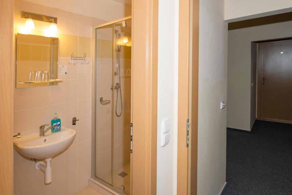 Koupelna v ubytování Horský Hotel Skiland