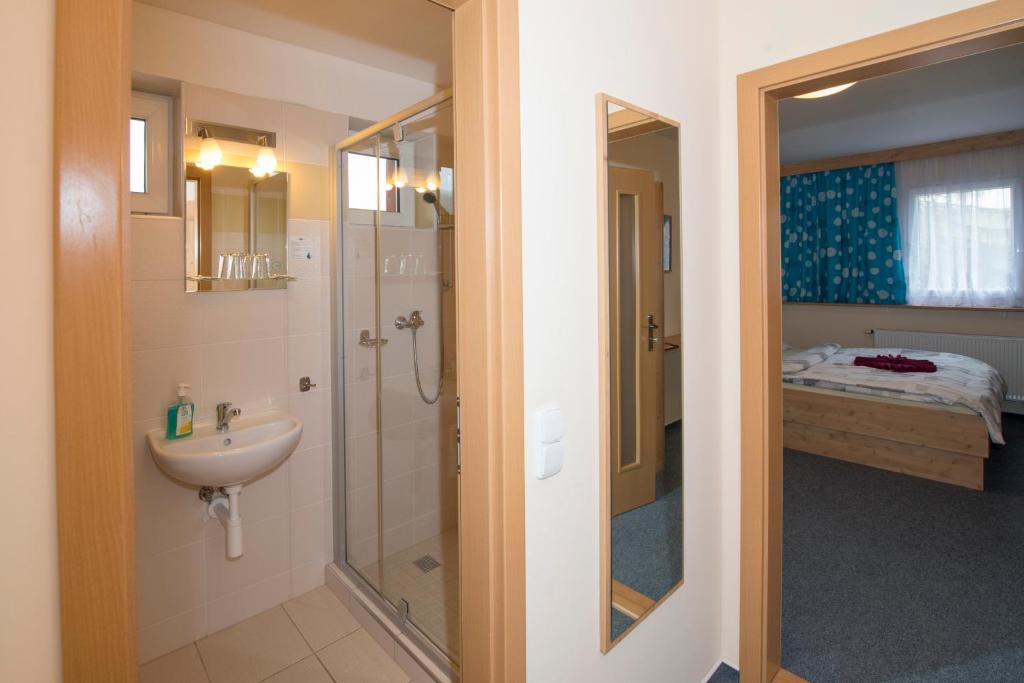 Koupelna v ubytování Horský Hotel Skiland
