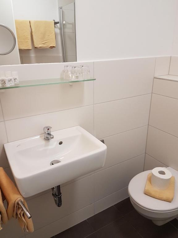 Koupelna v ubytování Hotel Scheffelhof