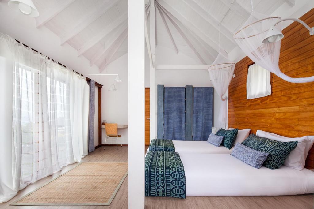 Cama o camas de una habitación en Altiplanico Rapa Nui