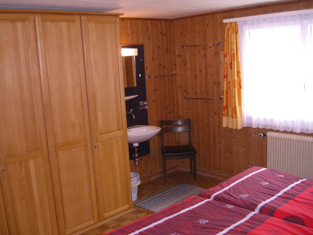 Postelja oz. postelje v sobi nastanitve Ferienwohnung Tschudiboden