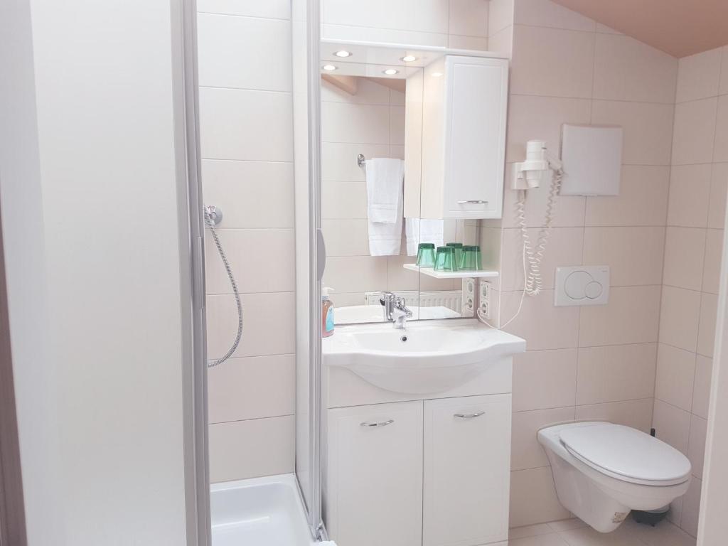 Koupelna v ubytování Hotel Haydn