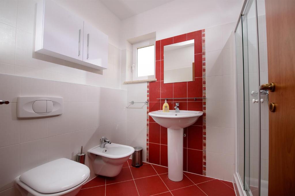 Koupelna v ubytování Plavo nebo Istra Apartments