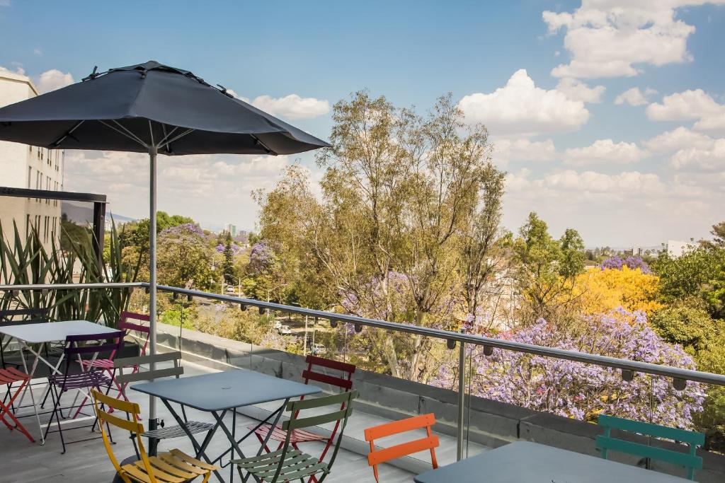 Balkón nebo terasa v ubytování One Guadalajara Expo