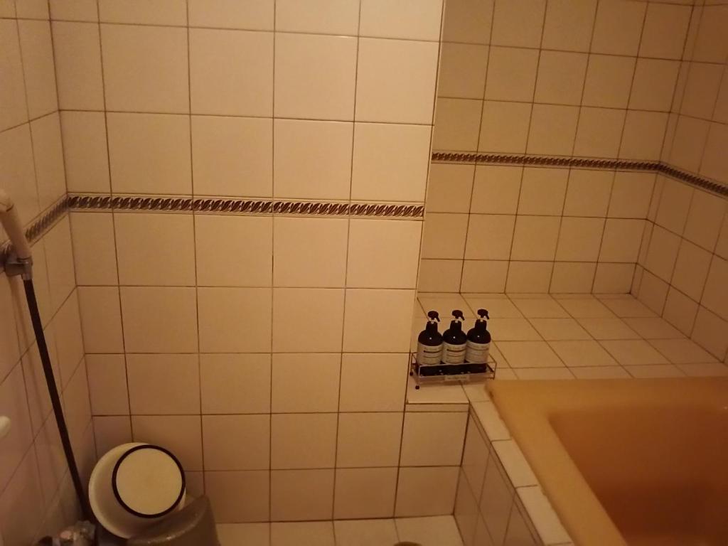Koupelna v ubytování Hotel Sting