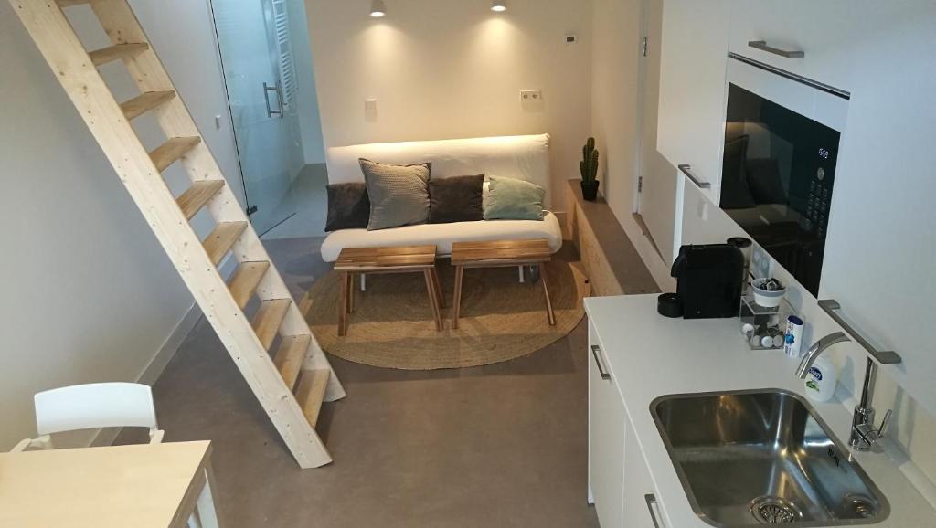 Kuchyň nebo kuchyňský kout v ubytování Terrace Apartment Cyclades