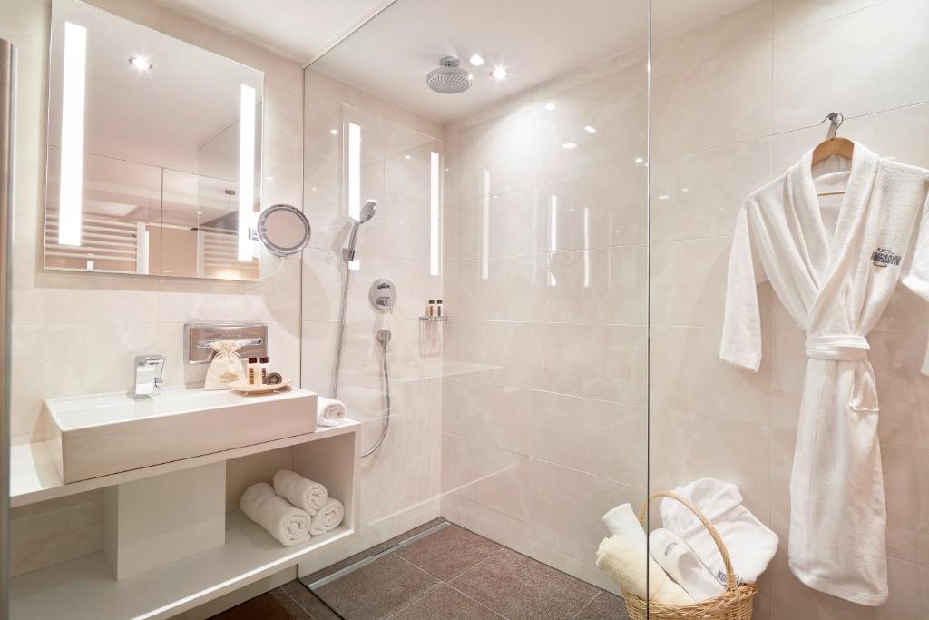 Koupelna v ubytování Hotel Konradin
