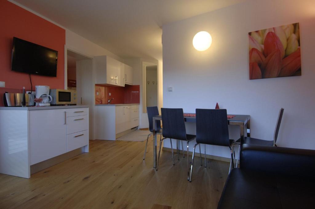 Kuchyň nebo kuchyňský kout v ubytování Apartments & Wellness Skok