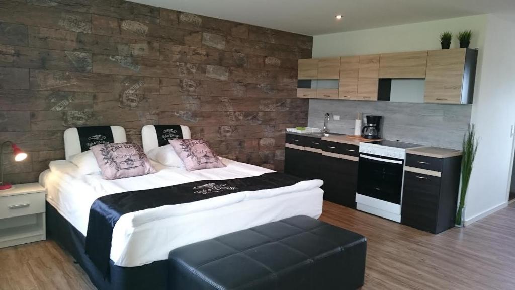 Kuchyň nebo kuchyňský kout v ubytování Vestbjerg Apartments