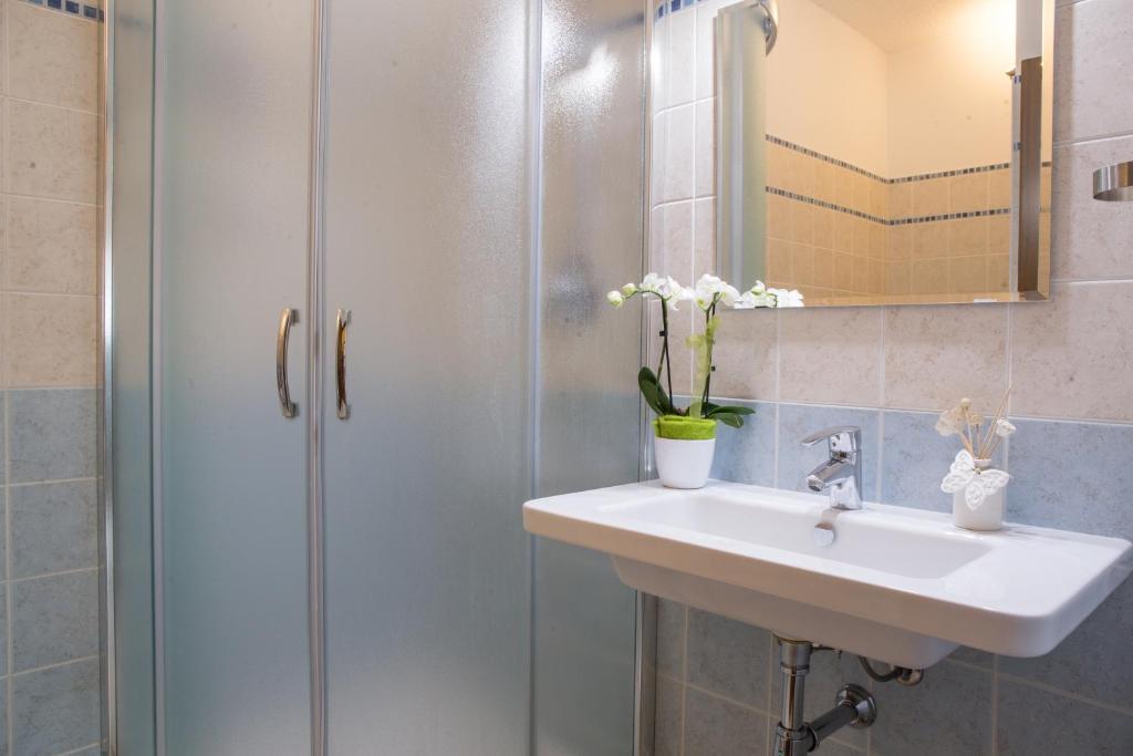 Koupelna v ubytování B&B La Gatta Blu
