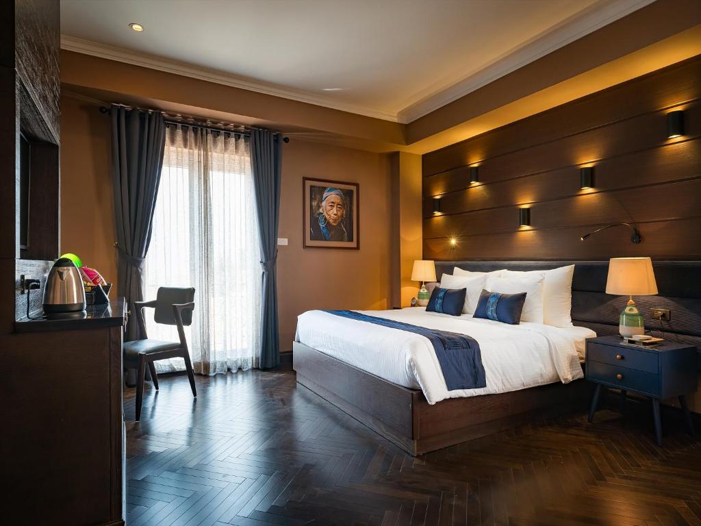 Giường trong phòng chung tại Aliana Boutique Sapa Hotel & Spa