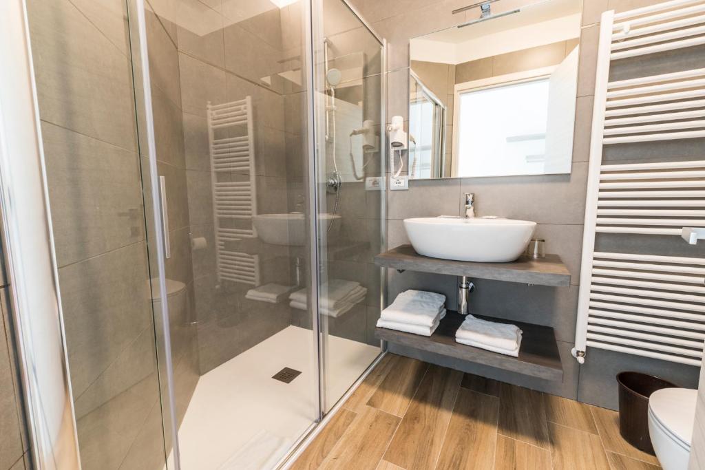 Koupelna v ubytování Albergo Garni Francesco