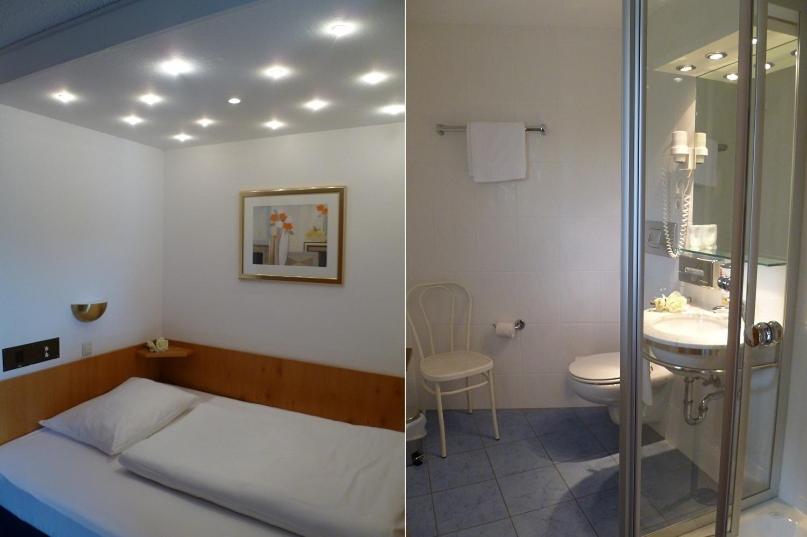 Postel nebo postele na pokoji v ubytování Hotel am Feuersee