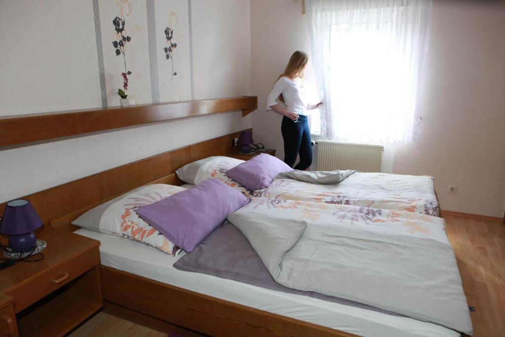 Postel nebo postele na pokoji v ubytování Berleburger Hof
