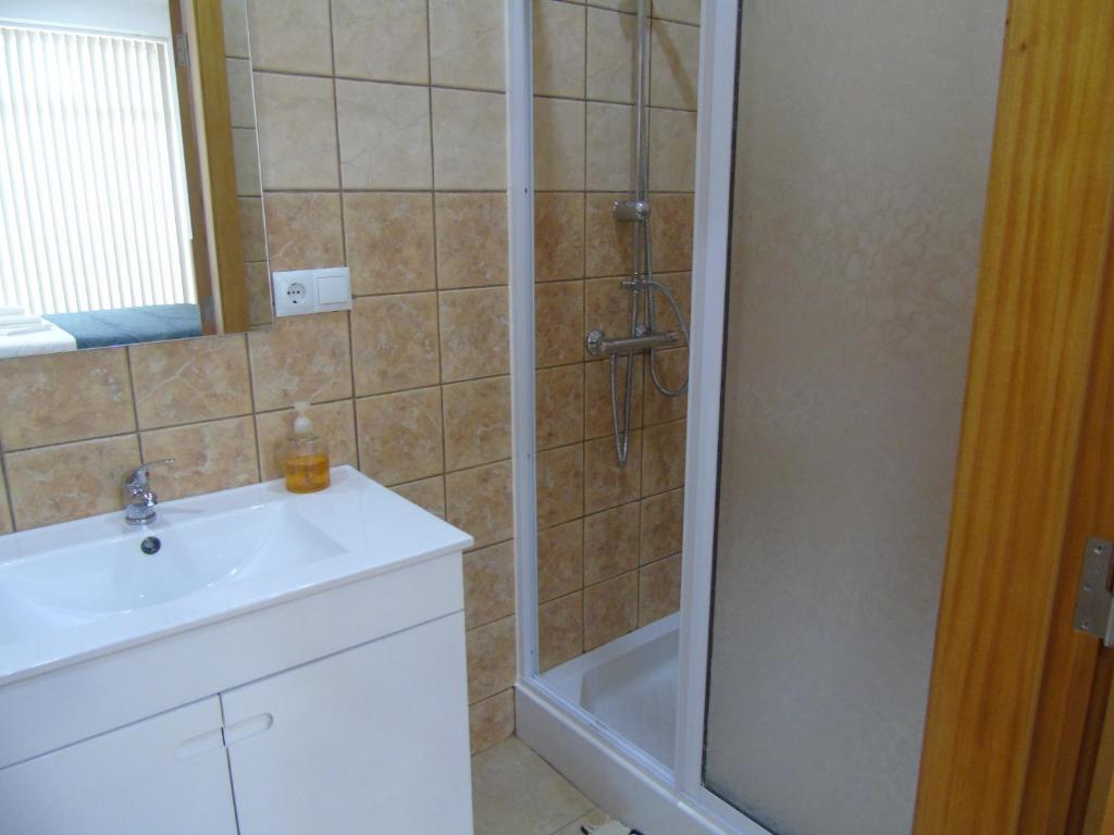 Koupelna v ubytování Marficas Hostel
