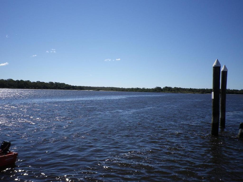 a view of a large body of water at Tin Can Bay's Sleepy Lagoon Motel in Tin Can Bay