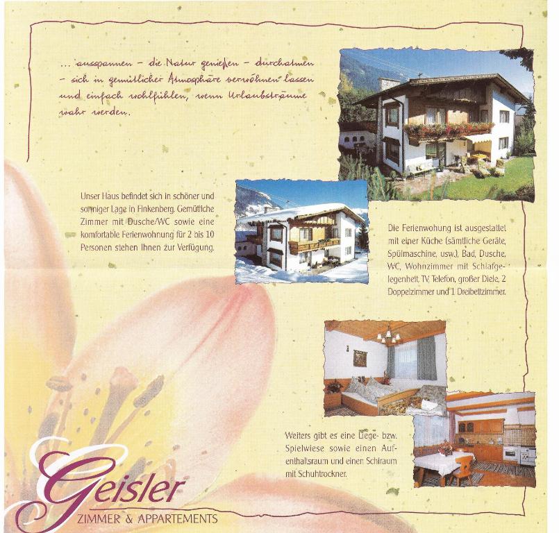 Fotografie z fotogalerie ubytování Appartement Geisler ve Finkenbergu
