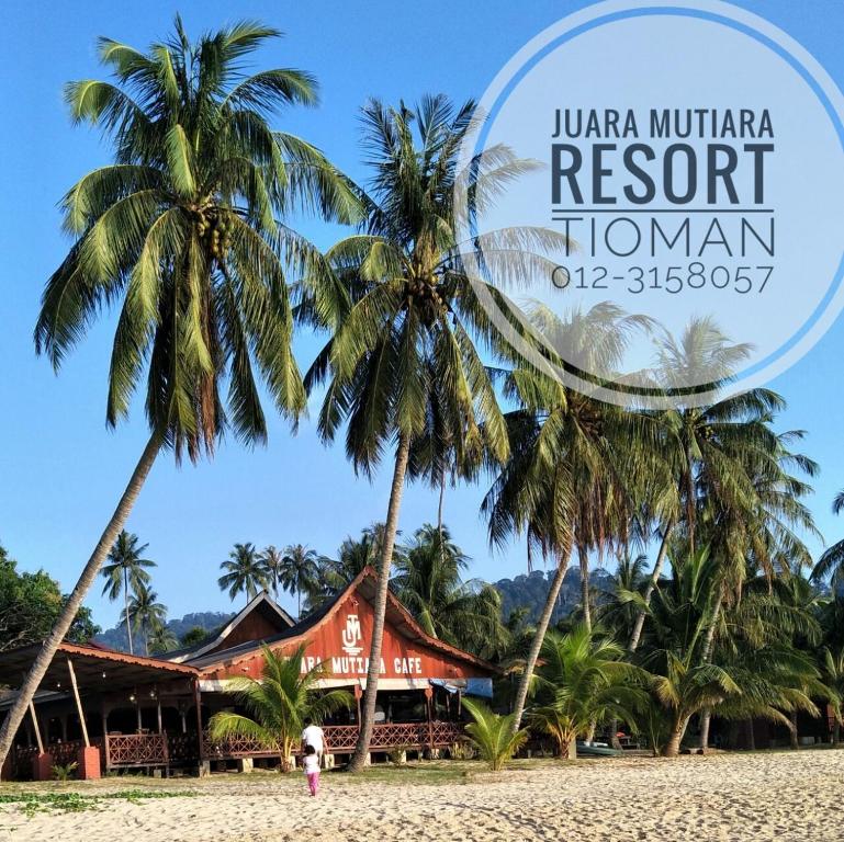 a view of the resort from the beach at Juara Mutiara Resort in Tioman Island