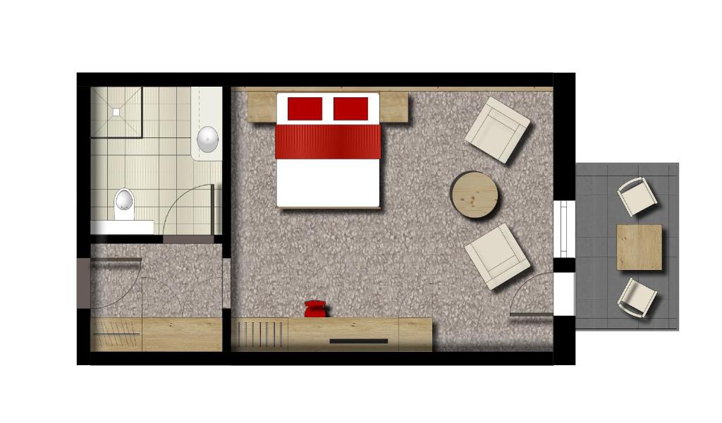 Půdorys ubytování Hotel & Pension Traumblick